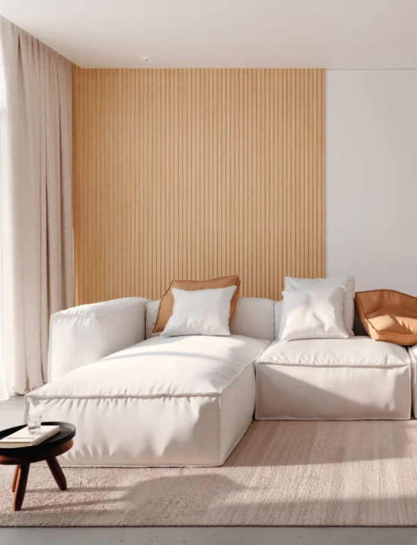 Full Line Two-Slat Decorative Oak Slatted Panel